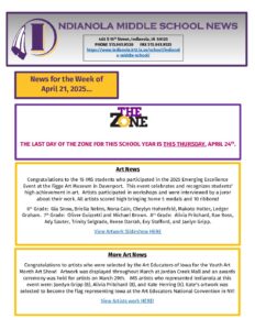 April 21, 2025 Newsletter