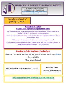 January 13, 2025 Newsletter