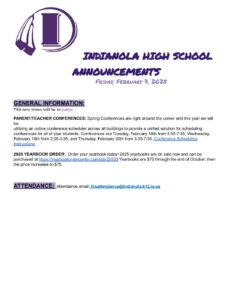 High School Announcements 02 07 25