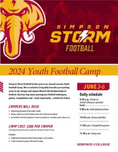 Football Youth Camp Flyer 2024