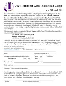 2024 Indianola Girls Youth Basketball Camp Form