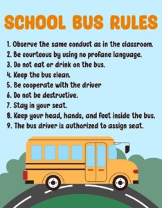 School bus rules